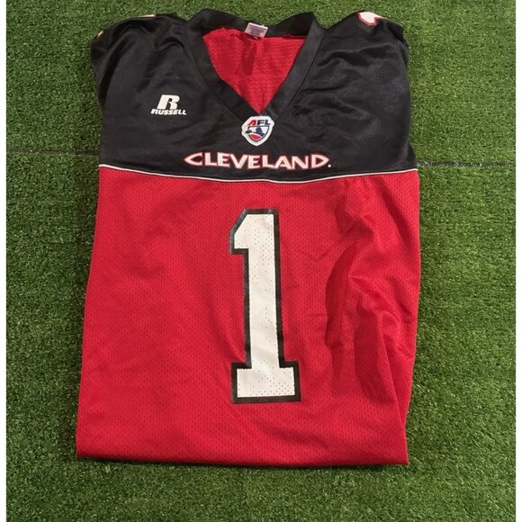 Cleveland Gladiators jersey mens XL black red Russell Athletic vintage Y2k 14 - Picture 1 of 11